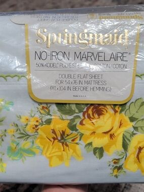 Springmade Marvelare Yellow Rose Floral Flat Sheet